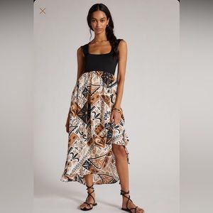 Anthropologie Printed Twofer Midi Dress - 1X